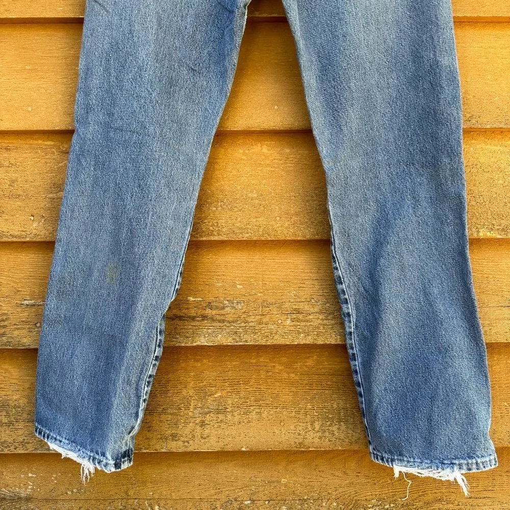 Vintage Wrangler Destroyed Worked In Blue Jeans Size 36